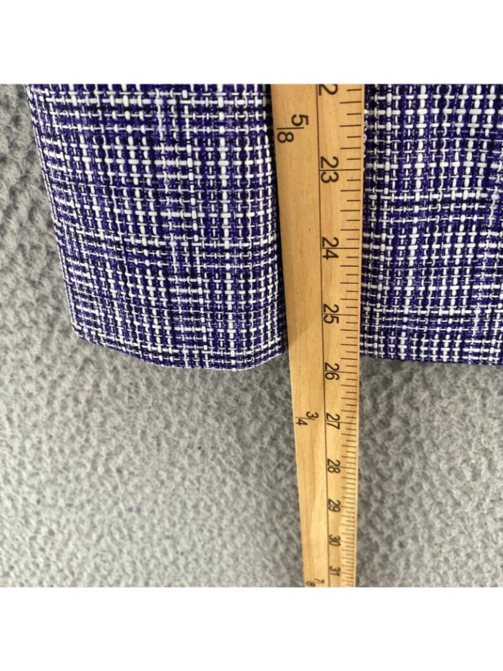 Le Suit Blazer Womens 14 Amalfi Coast Purple Collarless Jacket Pocket Career NWT - Picture 9 of 10